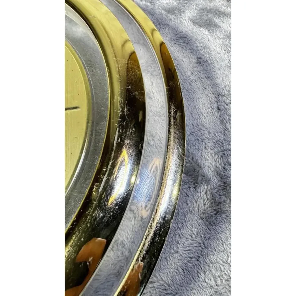 Vintage Seiko Quartz Pendulum Wall Clock Gold and Clear - Tested, Works Great!